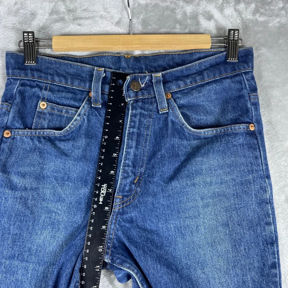Vintage 80s Levis 517 Jeans Mens 29x31 Blue Bootcut Orange Tab Denim Made in USA